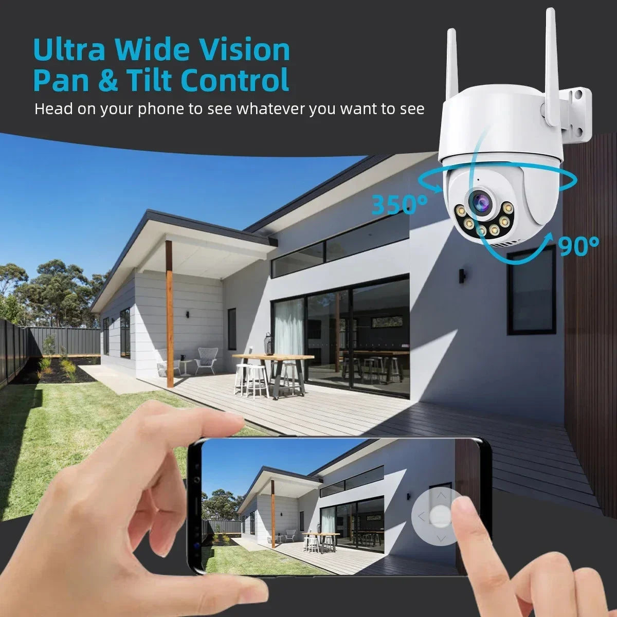 2MP PTZ WIFI Camera Dual Lens IP